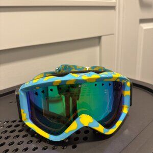 Anon Figment Snow Ski/Snowboard Goggles - Blue and Yellow Cow